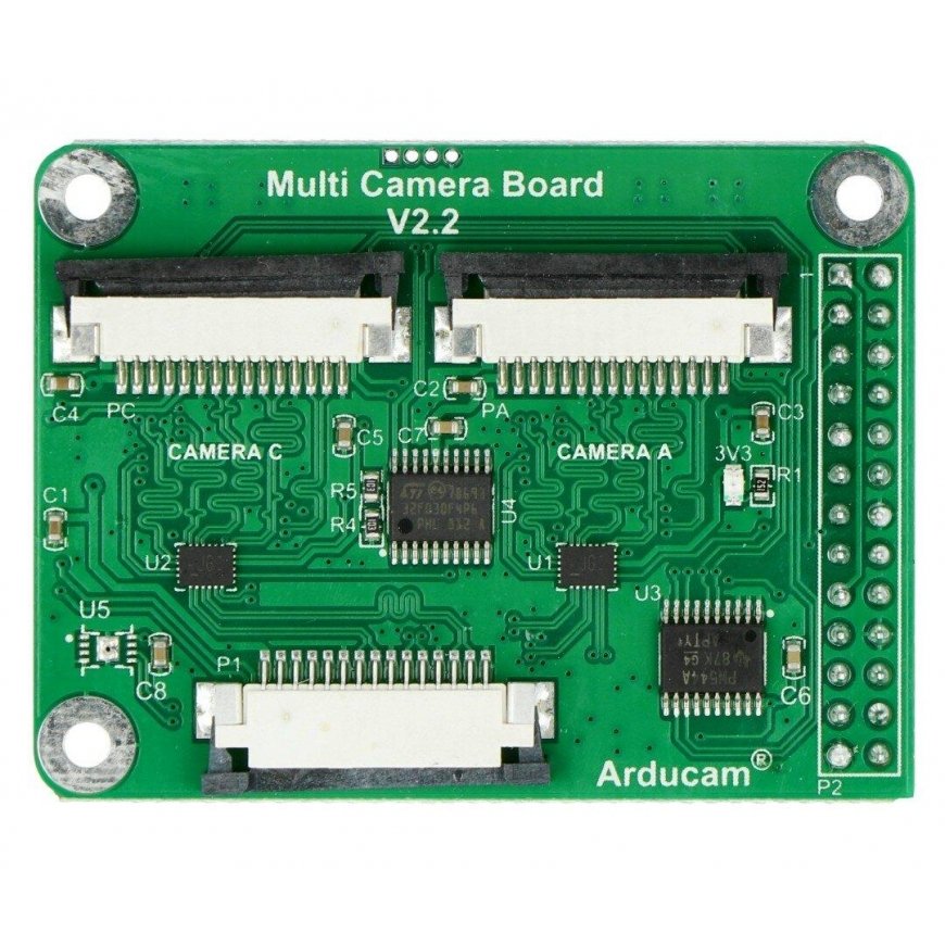 Arducam Multi-Camera Adapter Module v2.2, Raspberry Pi 4B/3B/3B+ Camera Hub – 5
