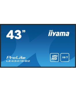iiyama PROLITE LE4341S-B2 Digital signage flat panel 108 cm (42.5") LCD 350 cd/m² Full HD Black 18/7
