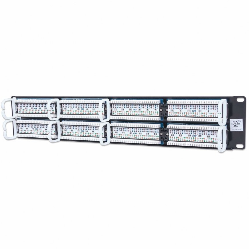 Intellinet Patch Panel, Cat5e, UTP, 48-Port, 2U, Black – 3