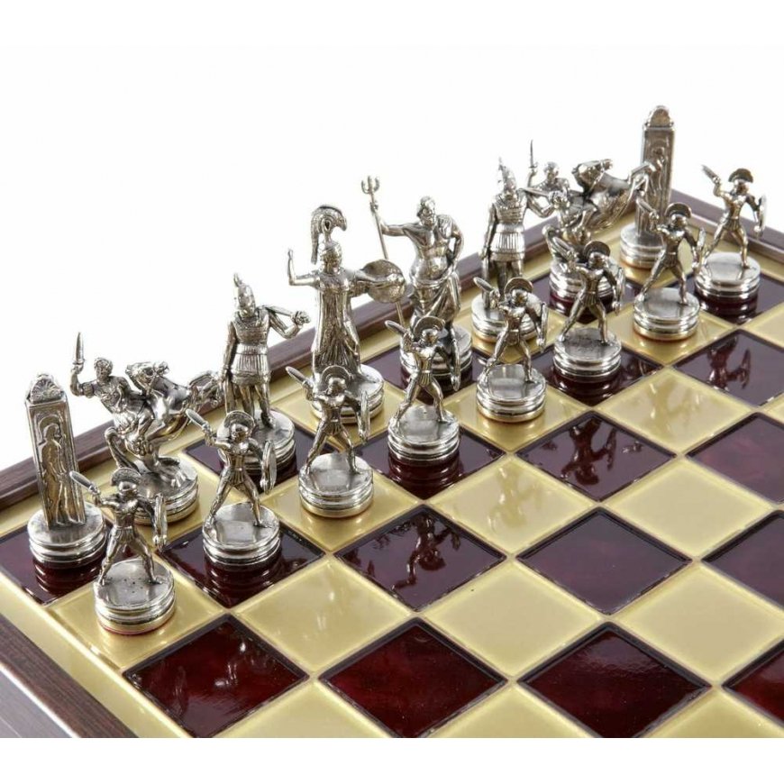 Greek Mythology metal chess set with a 20cm board/box Manopoulos – 5