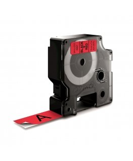 DYMO D1 Standard - Black on Red - 19mm markeerimisteip Must punasel taustal