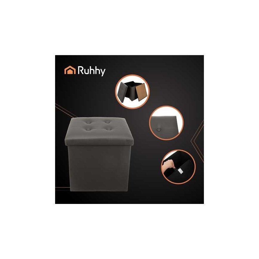 Sulankstomas pufas pilka Ruhhy 25780 – 3