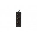 Lanberg PS0-03F-0150-BK power extension 1.5 m 3 AC outlet(s) Indoor Black