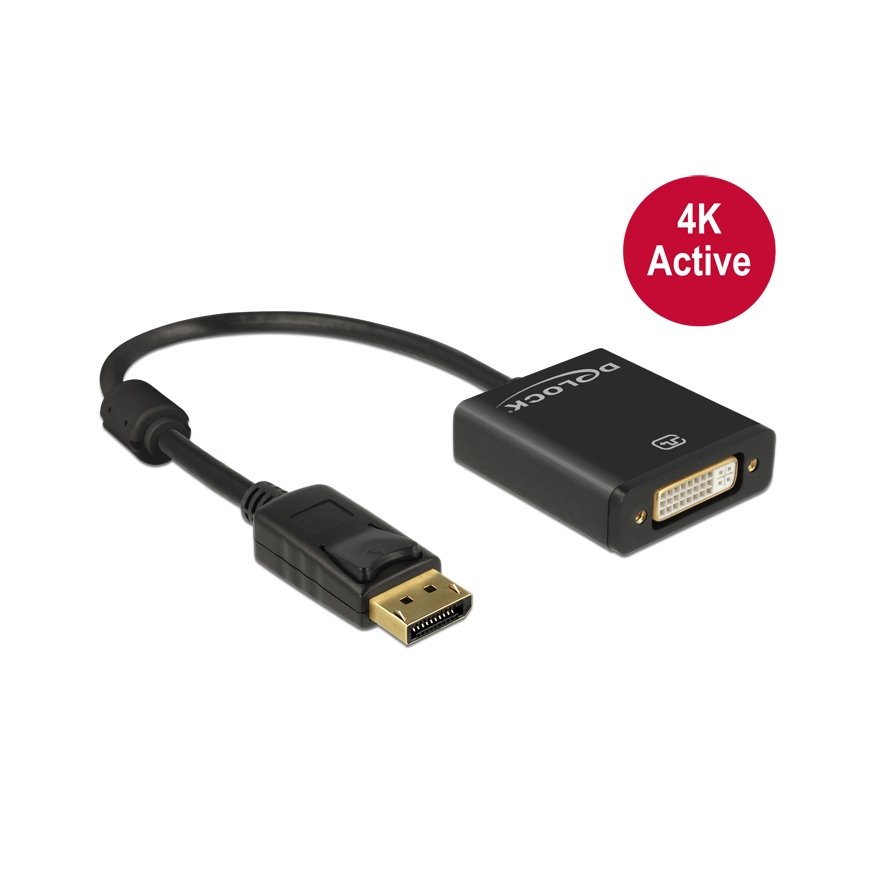 DeLOCK 62599 videokaapeli-adapteri 0,2 m DisplayPort DVI-I musta – 2