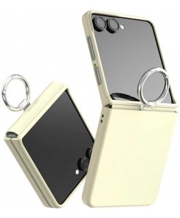 Dėklas Araree Aero Flex R East-Grip Ring do Samsung Galaxy Z Flip7 kreminė