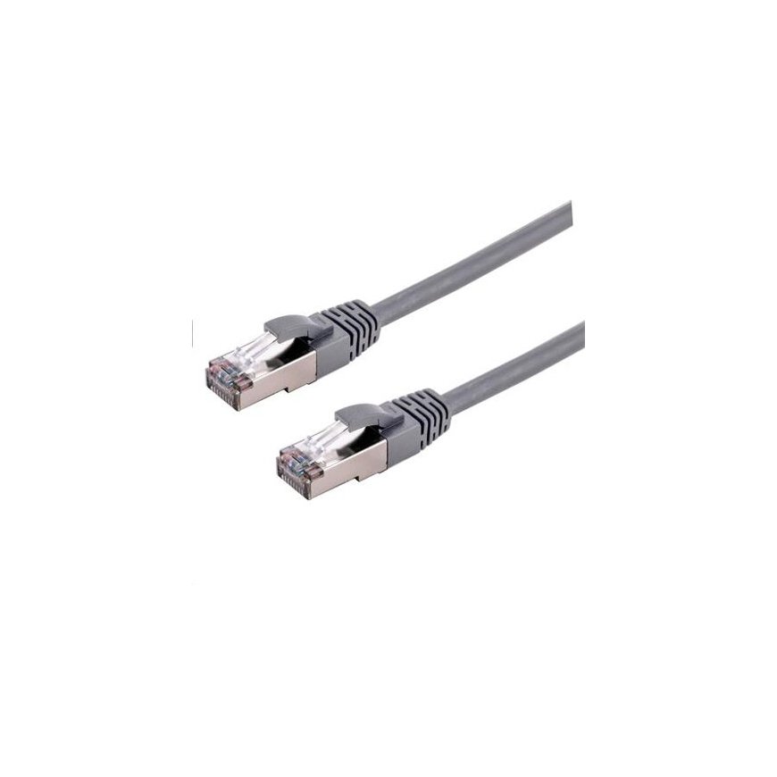 C-TECH kabelis patchcord Cat6a, S/FTP, pilkas, 15m