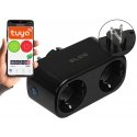 Blow TUYA double smart socket, controlled via WiFi, black Blow TUYA double smart socket, controlled via WiFi, black