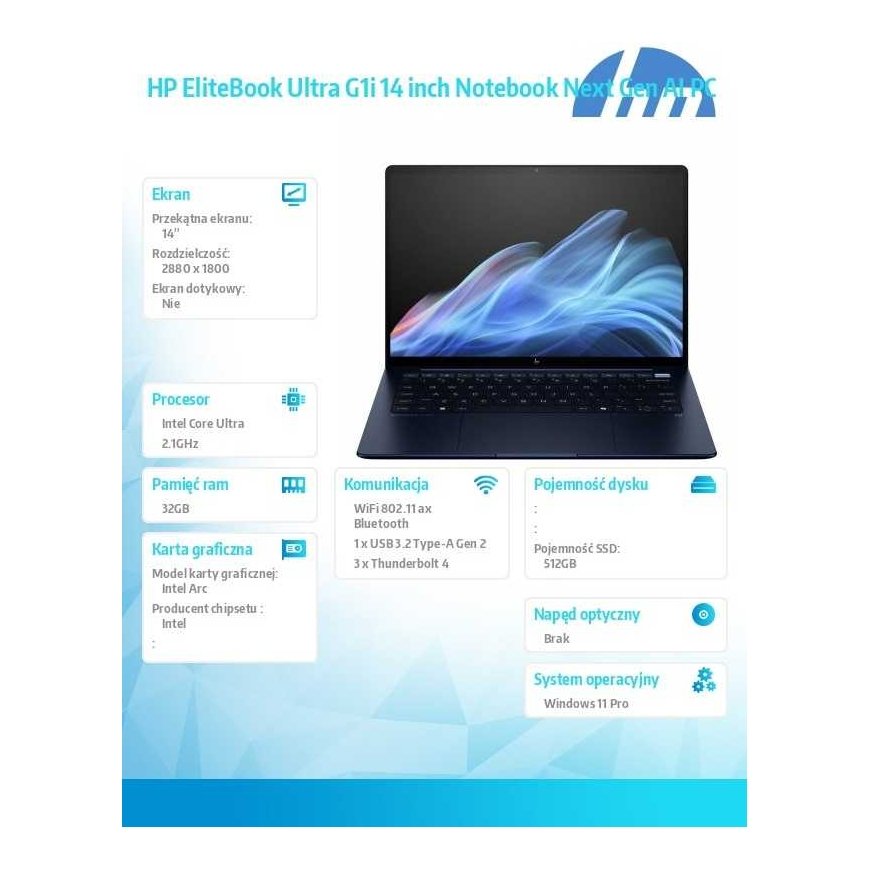 HP EliteBook Ultra G1i 14 colių Nešiojamas kompiuteris Next Gen AI PC Intel Core Ultra 5 228V Nešiojamas kompiuteris 35.6 cm (14 – 5