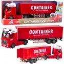 Lean Toys Transport Truck with Container, red, 58.5 cm Lean Toys Transport Truck with Container, red, 58.5 cm