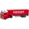 Lean Toys Transport Truck with Container, red, 58.5 cm Lean Toys Transport Truck with Container, red, 58.5 cm