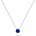 Brilio Silver Minimalist silver pendant with dark blue zircon NCL73WB Brilio Silver Minimalist silver pendant with dark blue zircon NCL73WB
