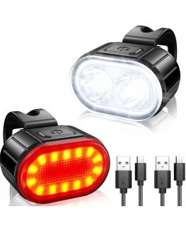 Elight Набор велосипедных фонарей LED с перезарядкой по USB, пер