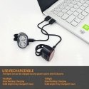 Elight LED Bicycle Light Set USB Rechargeable Headlight & Tailli Elight LED Bicycle Light Set USB Rechargeable Headlight & Tailli