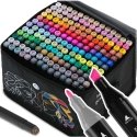 Alcohol markers with pouch 168 pcs Nukido NK-914 Alcohol markers with pouch 168 pcs Nukido NK-914