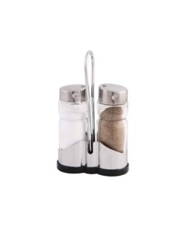 Salt and pepper shaker set with holder