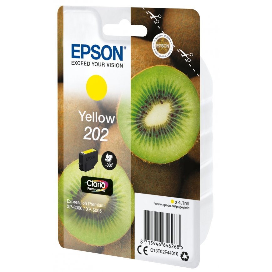 Epson Kiwi 202 rašalo kasetė 1 vnt Originalus Standartinė išeiga Geltona – 2