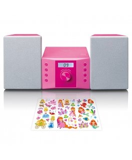 Lenco MC-013PK portatīva stereo sistēma Digitāls 4 W FM Rozā MP3 atskaņošana
