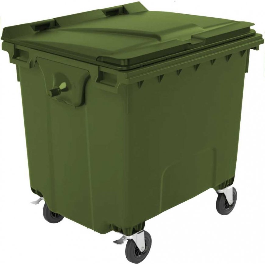 Gsg24 konteineris komunalinėms atliekoms PZH EN 840-2 DIN 1100L - žalias – 5