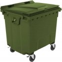 Gsg24 Kontti jätteille, kunnalliset jätteet PZH EN 840-2 DIN 1100L - vihreä