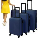 Set of suitcases 3in1 - dark blue Trizand 26664