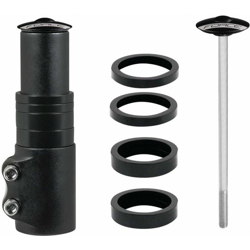 FORCE ECO - Fork extension 1 1/8''Al, black matte – 2