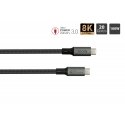 Alcasa 2402-T018A USB-kaapeli USB4 Gen 2x2 1,8 m USB C Grafiitti Alcasa 2402-T018A USB-kaapeli USB4 Gen 2x2 1,8 m USB C Grafiitti