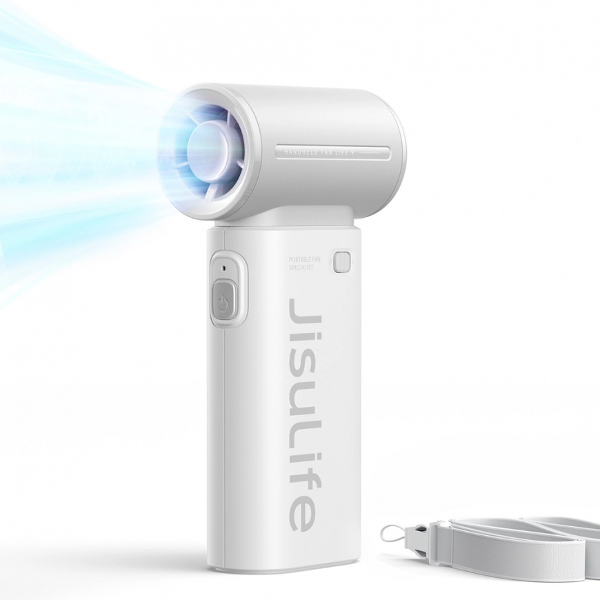 Jisulife Nešiojamas Ventiliatorius Life9 3600mAh Nešiojamas USB Ventiliatorius - Pilkas – 2