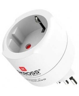 Skross 1.500272, Type C (Europlug), Universal, 100-250 V, 10 A, Baltas, 2500 W