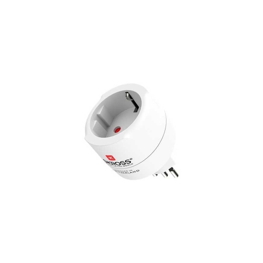 Skross 1.500272, Type C (Europlug), Universal, 100-250 V, 10 A, Baltas, 2500 W
