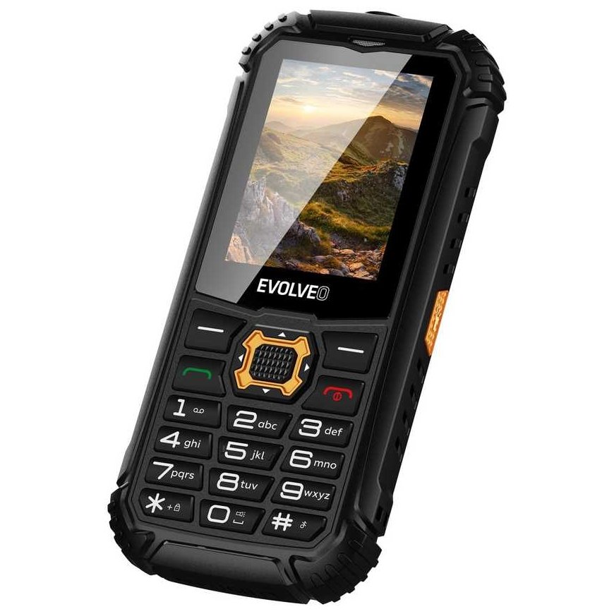 EVOLVEO StrongPhone Q1, водонепроницаемый, прочный телефон с двумя SIM-картами, черного и оранжевого цвета – 5
