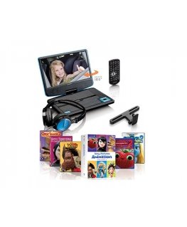 Lenco DVP-910BU Kannettava DVD-soitin Muunneltava 22,9 cm (9") musta, Sininen