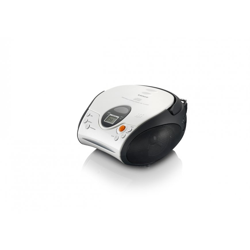 Lenco SCD-24 Digitāls FM Melns, Balts