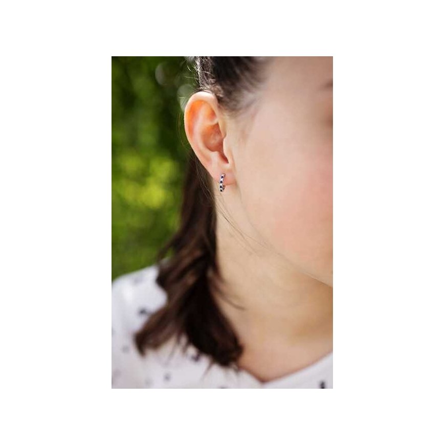 Серьги Agato круглые с цирконами AGUC3538-DB – 2