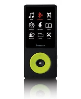 Lenco Xemio-860GN MP3-soitin 8 GB musta, Lime