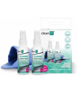 Clean It Screen Cleaning Solution with Cloth, 2x30ml