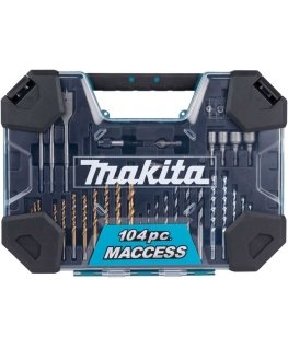 Grąžtų ir sukimo antgalių komplektas Makita E-22604 104 vnt.