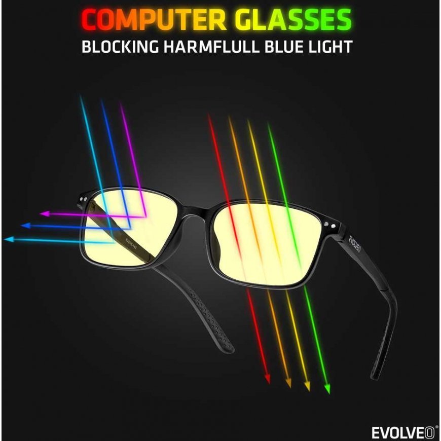 EVOLVEO BlueBlock40, PC glasses that block 40% of blue light, non-prescription, black – 5