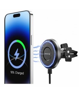 Swissten Airhold Magnetic Car Holder with Wireless Charger 15W / 7.5W (MagSafe compatible)