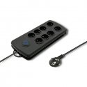 Qoltec 50161 viršįtampių ribotuvas Juoda 8 AC išvestis(ys / čių) 230 V 2,5 m