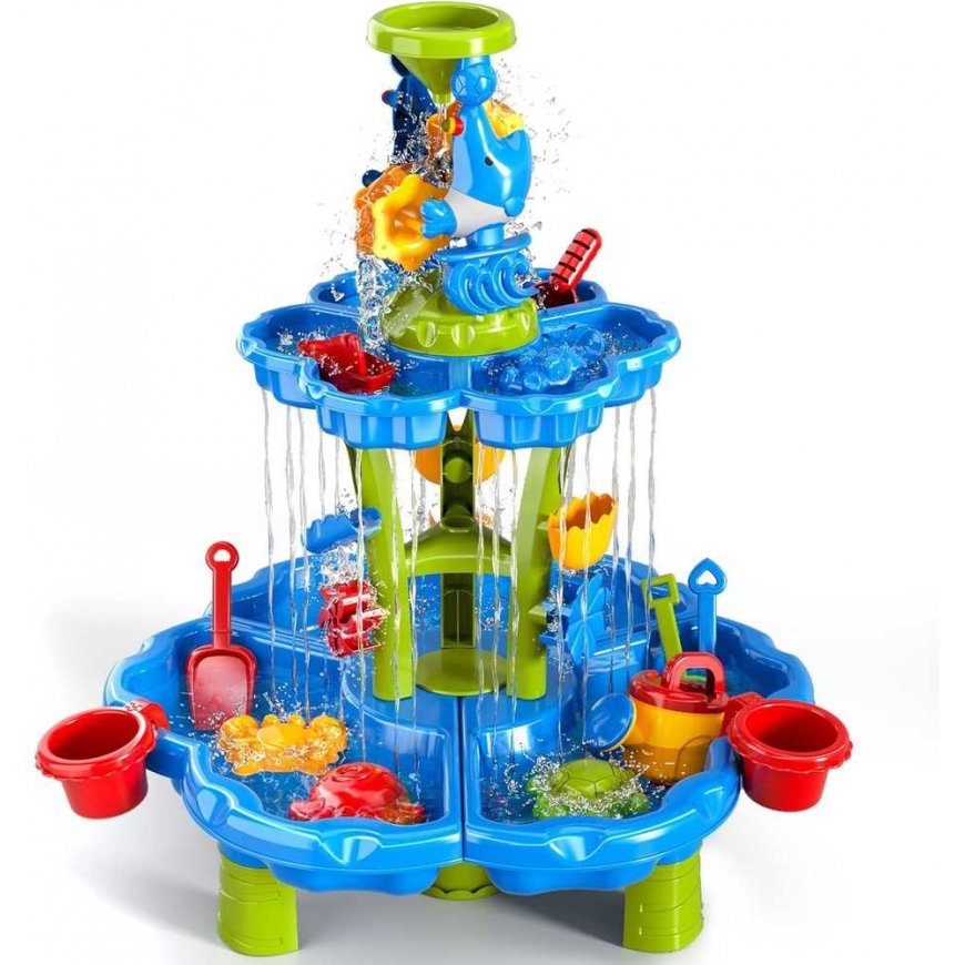 WOOPIE water table 2in1 sandpit fountain XXL water park with dolphin
