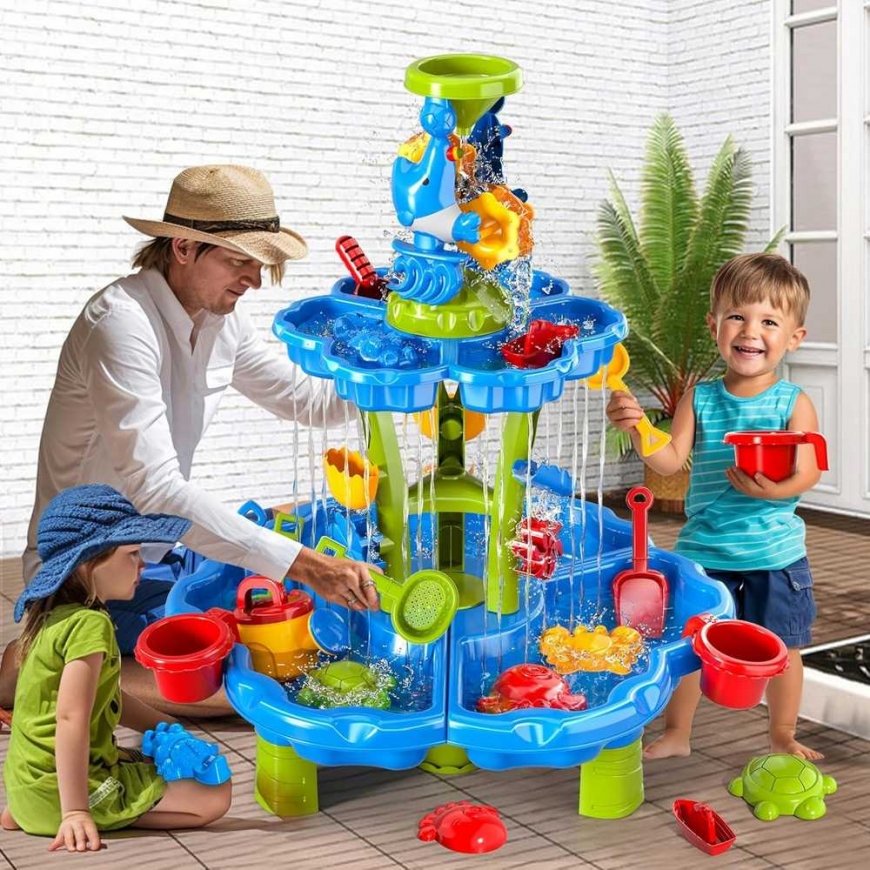 WOOPIE water table 2in1 sandpit fountain XXL water park with dolphin – 3