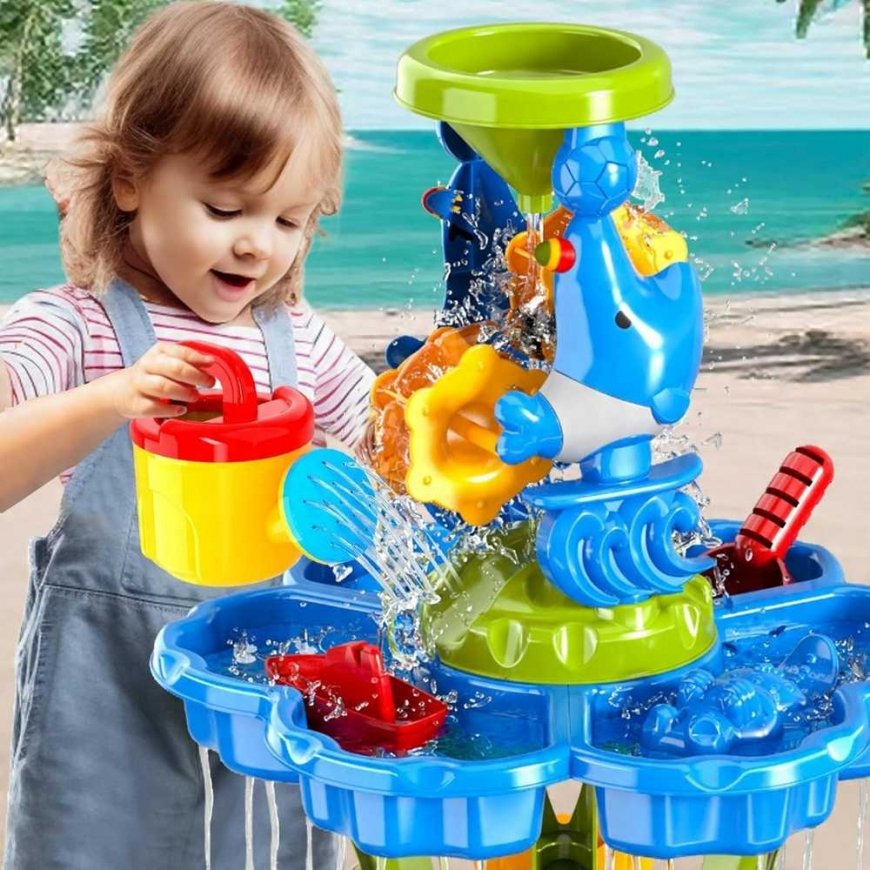 WOOPIE water table 2in1 sandpit fountain XXL water park with dolphin – 4