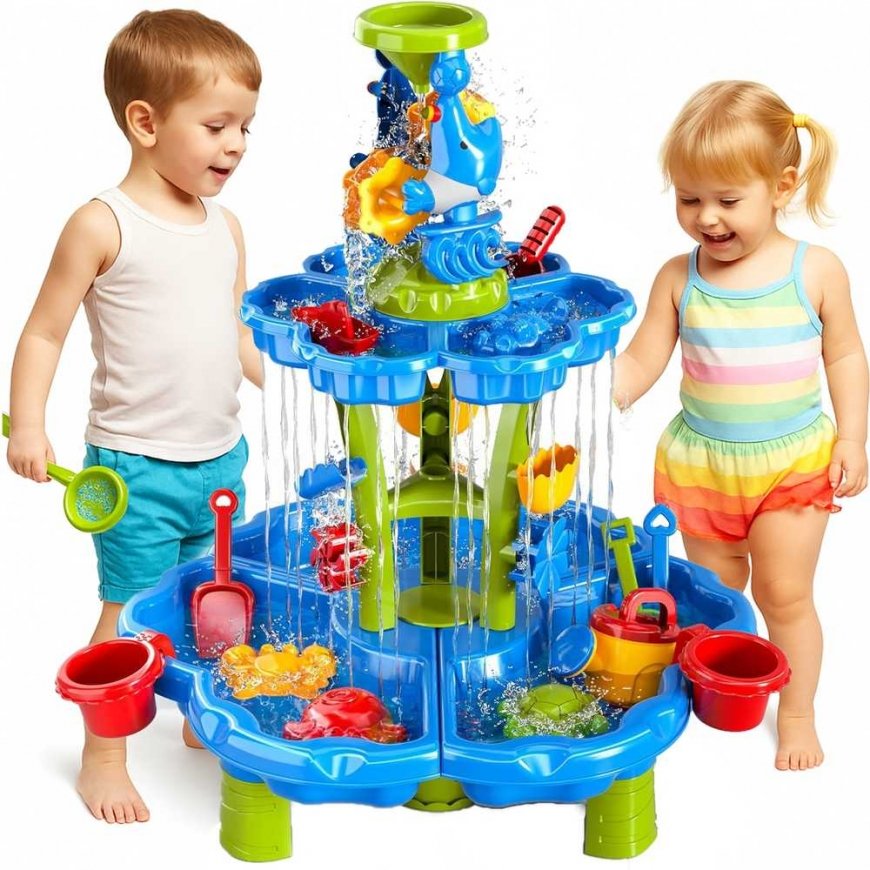 WOOPIE water table 2in1 sandpit fountain XXL water park with dolphin – 5