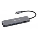 Verbatim 32156 хаб-разветвитель USB 3.2 Gen 1 (3.1 Gen 1) Type-C 5000 Мбит/с Серый