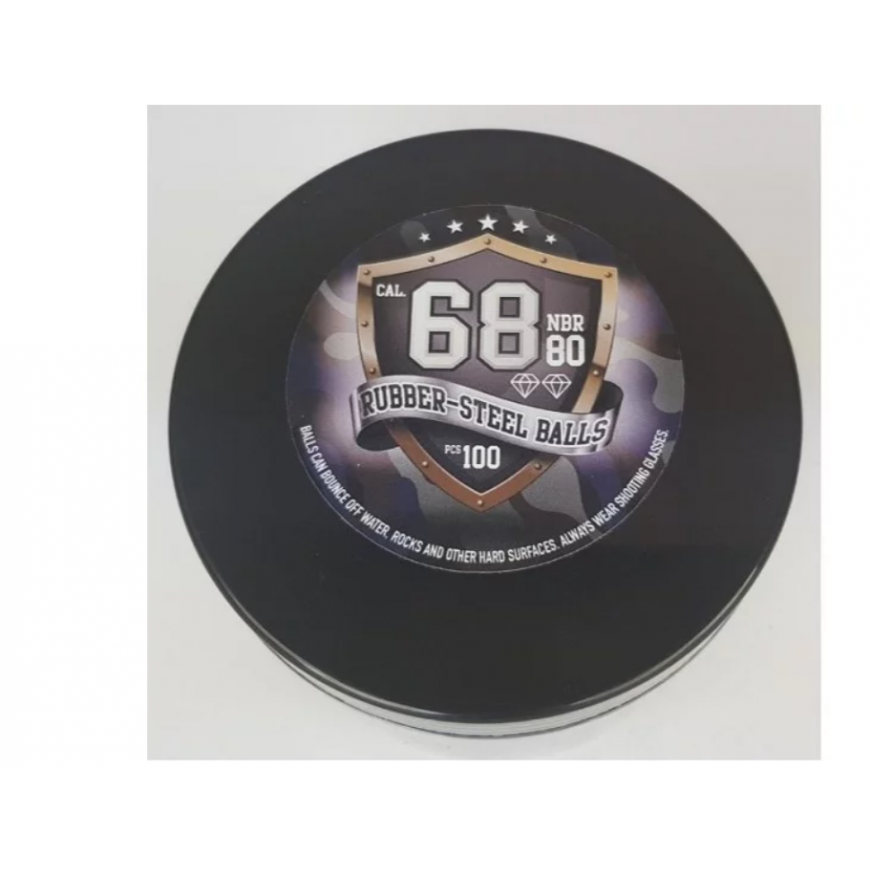 Gumos ja metallipallot Guard Power cal. 68-100 kpl. – 3