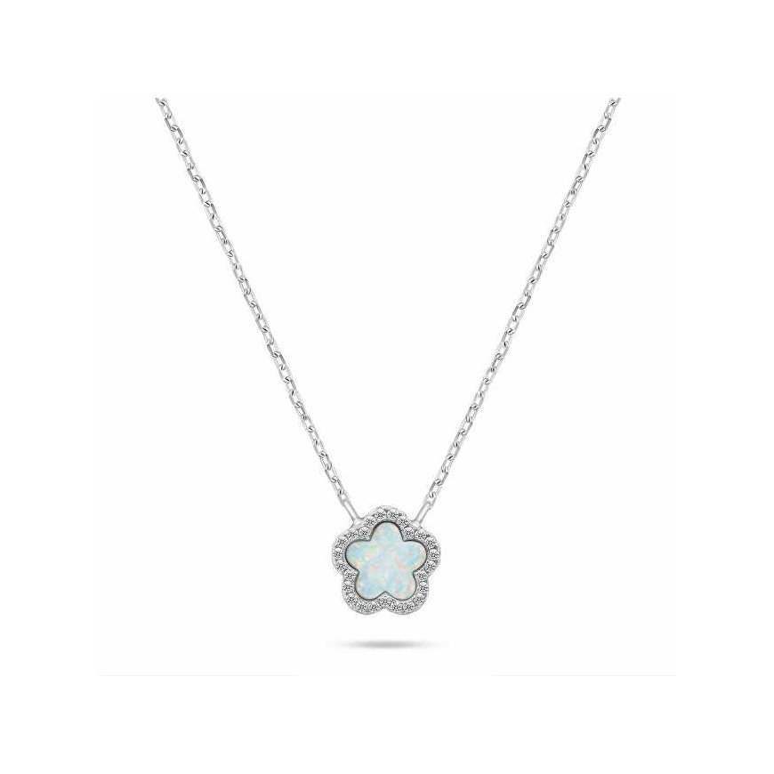 Brilio Silver ainutlaatuinen korusetti valkoisilla opaaleilla SET289W (korvakorut, riipus) – 2