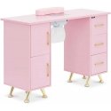 Physa Cosmetic Table with Extractor and Support 120 x 45 x 80 cm - Rose Gold Color Physa Cosmetic Table with Extractor and Support 120 x 45 x 80 cm - Rose Gold Color
