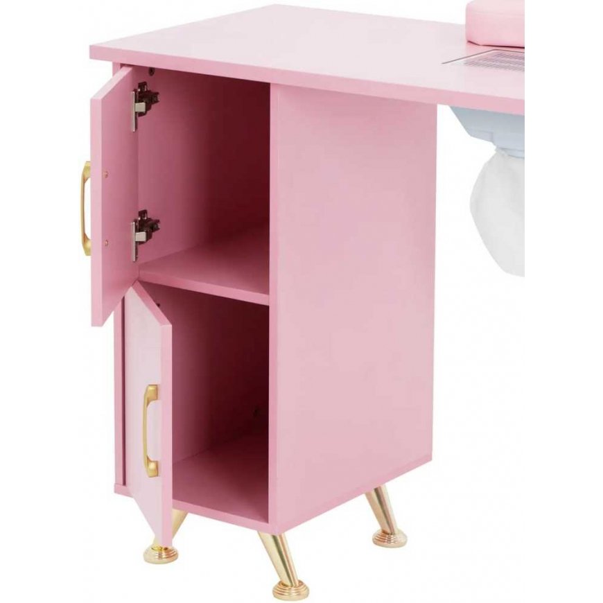 Physa Cosmetic Table with Extractor and Support 120 x 45 x 80 cm - Rose Gold Color – 2