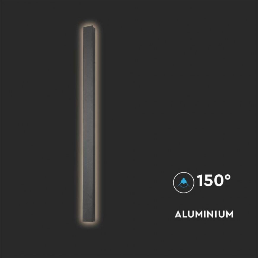 V-TAC 16W IP65 Anthracite 100cm LED Wall Mounting Fixture Line VT-1176 4000K 2250lm