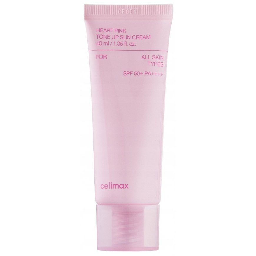 Rožinė Celimax - Širdies Rožinė Tone Up Saulės Kremas SPF 50+ PA++++ - Drėkinantis Filtras Kremas - 40ml – 2